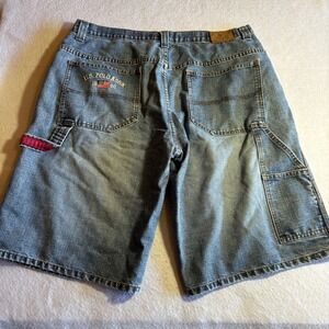 U.S. Polo‎ Assn. Denim Shorts Mens Size 38 Carpenter Jean Shorts Blue Y2K baggy